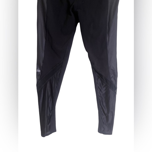 Alo Black High Waisted Mesh Sided Leggings - Picture 6 of 7